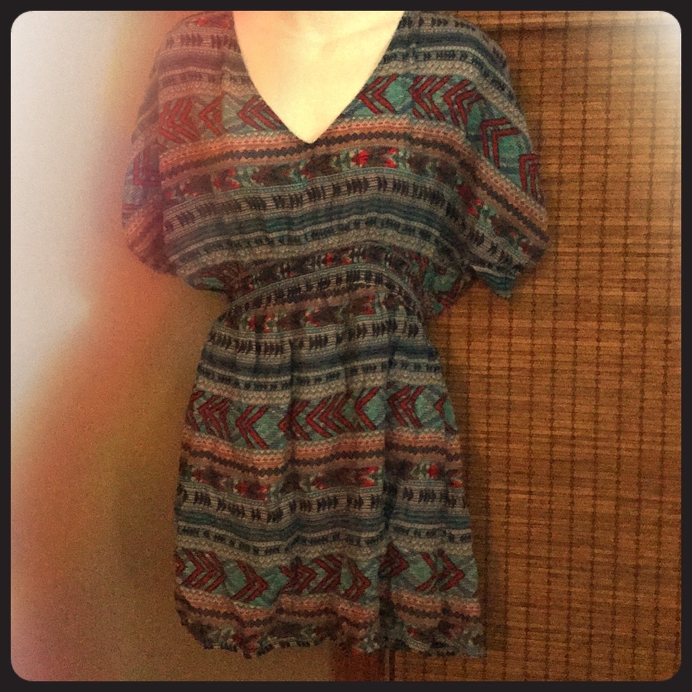Printed swim cover up